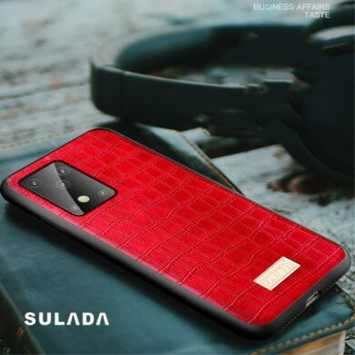 Защитный чехол SULADA Crocodile Style для Samsung Galaxy S20 Plus (G985) - Brown