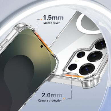 Захисний чохол UniCase AirBag Flow MagSafe для Samsung Galaxy S24 Ultra (S928) - Transparent