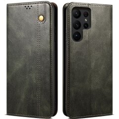 Защитный чехол UniCase Leather Wallet для Samsung Galaxy S23 Ultra (S918) - Green