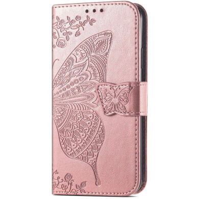 Чехол UniCase Butterfly Pattern для Samsung Galaxy S24 Ultra - Rose Gold