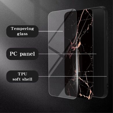 Защитный чехол Deexe Gradient Pattern для Samsung Galaxy S24 Ultra - Black / Gold