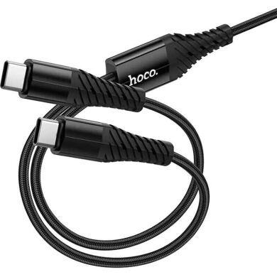 Кабель Hoco X123 2 in 1 Type-C to 2Type-C (3A, 1m) - Black