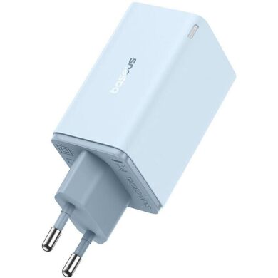 Сетевое зарядное устройство Baseus GaN6 Pro Fast Charger 2C+2U 65W + кабель Type-C to Type-C (100W) P10162701 - Galaxy Blue