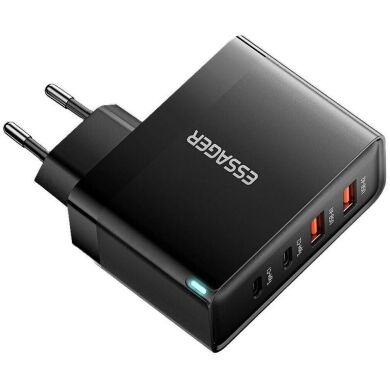 Сетевое зарядное устройство ESSAGER Grace 100W (2Type-C + 2USB) ECT2CA-QYB01-Z - Black