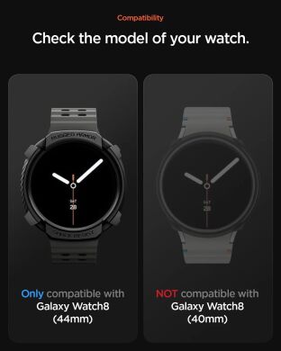Защитный чехол Spigen (SGP) Rugged Armor (FW) для Samsung Galaxy Watch 8 (44mm) ACS10006 - Matte Black