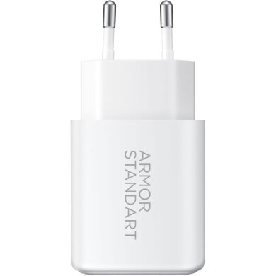 Сетевое зарядное устройство ArmorStandart Poweraze (45W) GaN Type-C + USB - White