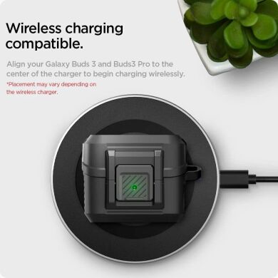 Захисний чохол Spigen (SGP) Lock Fit для Samsung Galaxy Buds 3 / Buds 3 Pro - Matte Black