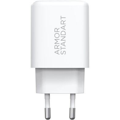 Сетевое зарядное устройство ArmorStandart Poweraze (45W) GaN Type-C + USB - White
