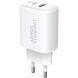 Сетевое зарядное устройство ArmorStandart Poweraze (45W) GaN Type-C + USB - White. Фото 1 из 9