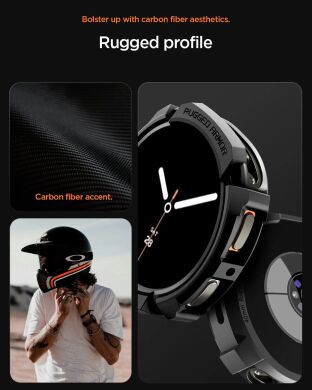 Защитный чехол Spigen (SGP) Rugged Armor (FW) для Samsung Galaxy Watch 8 (44mm) ACS10006 - Matte Black