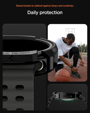 Защитный чехол Spigen (SGP) Rugged Armor (FW) для Samsung Galaxy Watch 8 (44mm) ACS10006 - Matte Black