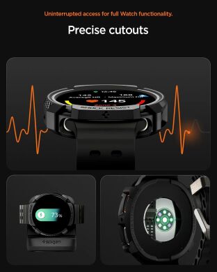 Защитный чехол Spigen (SGP) Rugged Armor (FW) для Samsung Galaxy Watch 8 (44mm) ACS10006 - Matte Black