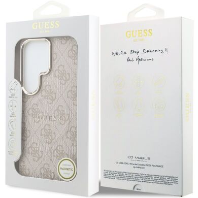 Защитный чехол Guess 4G Embossed Ring MagSafe для Samsung Galaxy S26 Ultra (S948) GUHMS26LP4MSEGCP - Pink