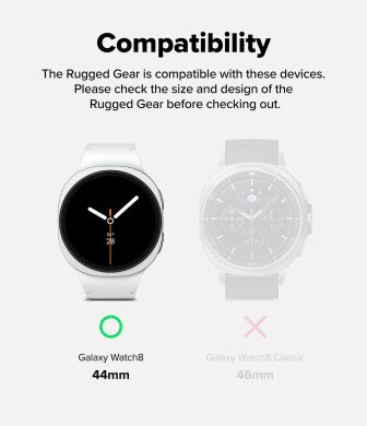 Ремінець Ringke Rugged Gear (FW) для Samsung Galaxy Watch 8 (44mm) 8800328814196 - Black