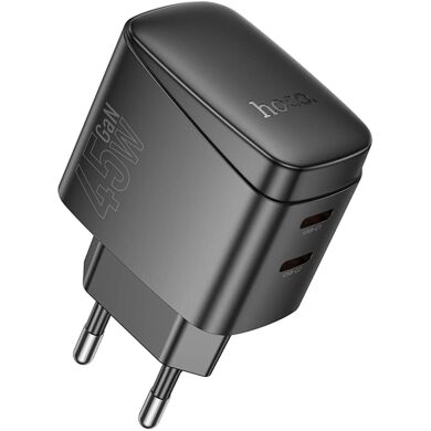 Сетевое зарядное устройство Hoco CS62A PD45W (2Type-C) - Black