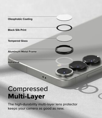Комплект захисних стекол Ringke Camera Lens Frame Glass для Samsung Galaxy S25 (S931) 8800274968462