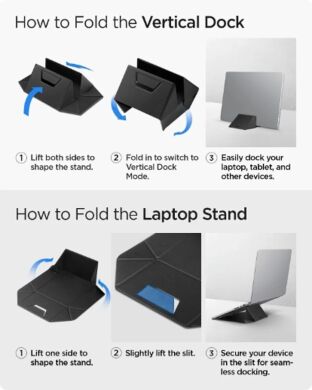 Підставка для ноутбуку Spigen Slim Fold Laptop Stand LD201-S9 (AMP11118) - Black
