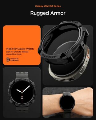 Защитный чехол Spigen (SGP) Rugged Armor (FW) для Samsung Galaxy Watch 8 (44mm) ACS10006 - Matte Black