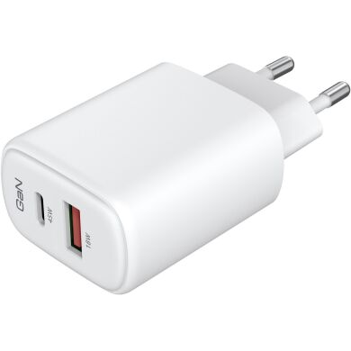 Сетевое зарядное устройство ArmorStandart Poweraze (45W) GaN Type-C + USB - White