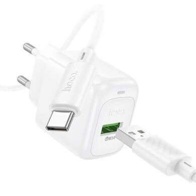 Сетевое зарядное устройство Hoco CS52A QC3.0 18W (1USB) + кабель USB to Type-C - White