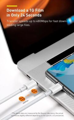 Кабель Baseus Superior Series USB to Type-C (100W, 1m) P10320102214-01 - White