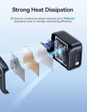 Сетевое зарядное устройство Baseus EnerCore CJ11 3C (67W) + кабель Type-C (E0121E00) - Black