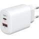 Сетевое зарядное устройство ArmorStandart Poweraze (45W) GaN Type-C + USB - White. Фото 3 из 9