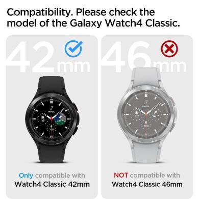 Комплект защитных стекол Spigen (SGP) Screen Protector EZ Fit Glas.tR (FW) для Samsung Galaxy Watch 4 Classic (42mm)