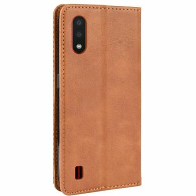 Чохол Deexe Retro Style для Samsung Galaxy A01 (A015) - Brown