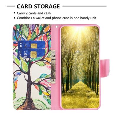 Чехол-книжка Deexe Color Wallet для Samsung Galaxy A16 (A165) - Butterfly and Flowers