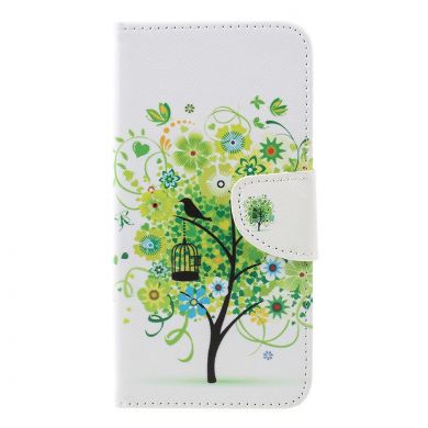 Чехол-книжка Deexe Color Wallet для Samsung Galaxy A7 2018 (A750) - Green Tree