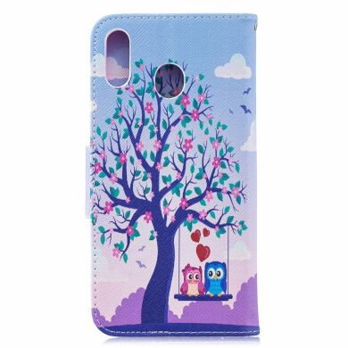 Чехол-книжка Deexe Color Wallet для Samsung Galaxy M20 (M205) - Tree and Owls