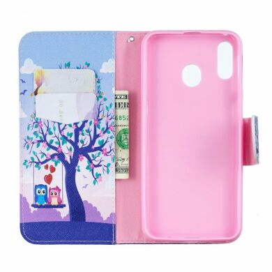Чехол-книжка Deexe Color Wallet для Samsung Galaxy M20 (M205) - Tree and Owls