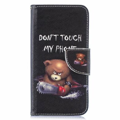 Чехол-книжка Deexe Color Wallet для Samsung Galaxy S10e (G970) - Bear And Its Warnings