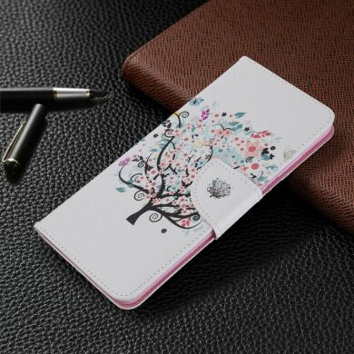Чехол-книжка Deexe Color Wallet для Samsung Galaxy S20 Plus (G985) - Flower Tree