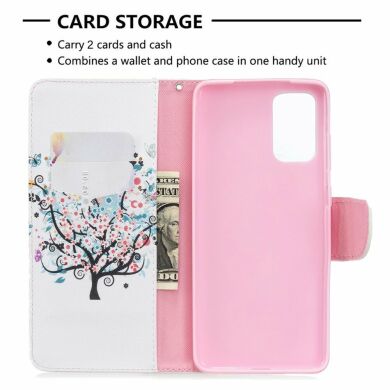 Чехол-книжка Deexe Color Wallet для Samsung Galaxy S20 Plus (G985) - Flower Tree