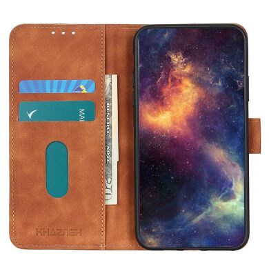 Чехол-книжка KHAZNEH Retro Wallet для Samsung Galaxy S24 - Brown