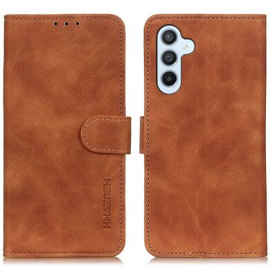 Чехол-книжка KHAZNEH Retro Wallet для Samsung Galaxy S24 - Brown