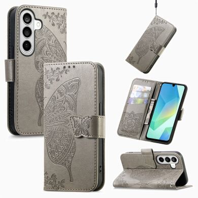 Чехол UniCase Butterfly Pattern для Samsung Galaxy A37 (A376) - Grey