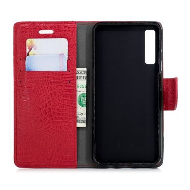 Чехол UniCase Croco Wallet для Samsung Galaxy A7 2018 (A750) - Red