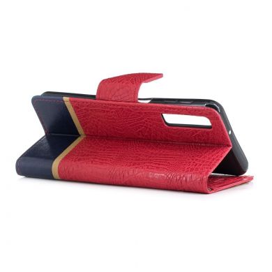 Чехол UniCase Croco Wallet для Samsung Galaxy A7 2018 (A750) - Red