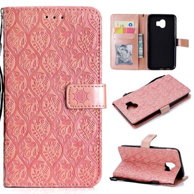 Чехол UniCase Leaf Wallet для Samsung Galaxy J4 2018 (J400) - Pink