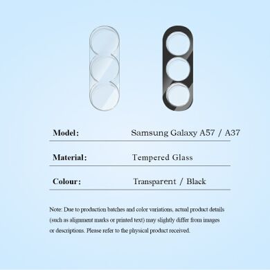 Комплект защитных стекол на камеру LEREACH Camera Lens Protector для Samsung Galaxy A37 (A376) - Black