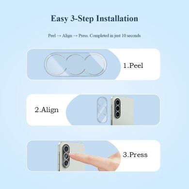 Комплект защитных стекол на камеру LEREACH Camera Lens Protector для Samsung Galaxy A37 (A376) - Black