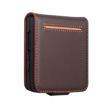 Шкіряний чохол QIALINO Wallet Case (FF) для Samsung Galaxy Flip 8 - Brown