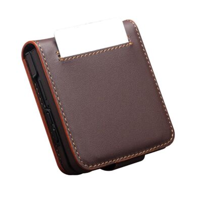Шкіряний чохол QIALINO Wallet Case (FF) для Samsung Galaxy Flip 8 - Brown