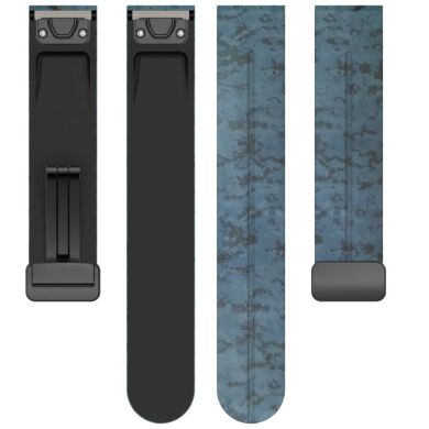 Ремешок Deexe Camo Silicone для часов с шириной крепления 22мм - Dark Blue