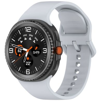 Ремешок Deexe Silicone Band для Samsung Galaxy Watch 8 (40/44mm) / 8 Classic - Light Grey