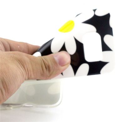 Силиконовая накладка Deexe Life Style для Samsung Galaxy S6 edge (G925) - Chamomile Pattern