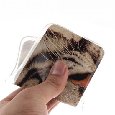 Силиконовый (TPU) чехол Deexe Life Style для Samsung Galaxy A6+ 2018 (A605) - Tiger with Green Eye